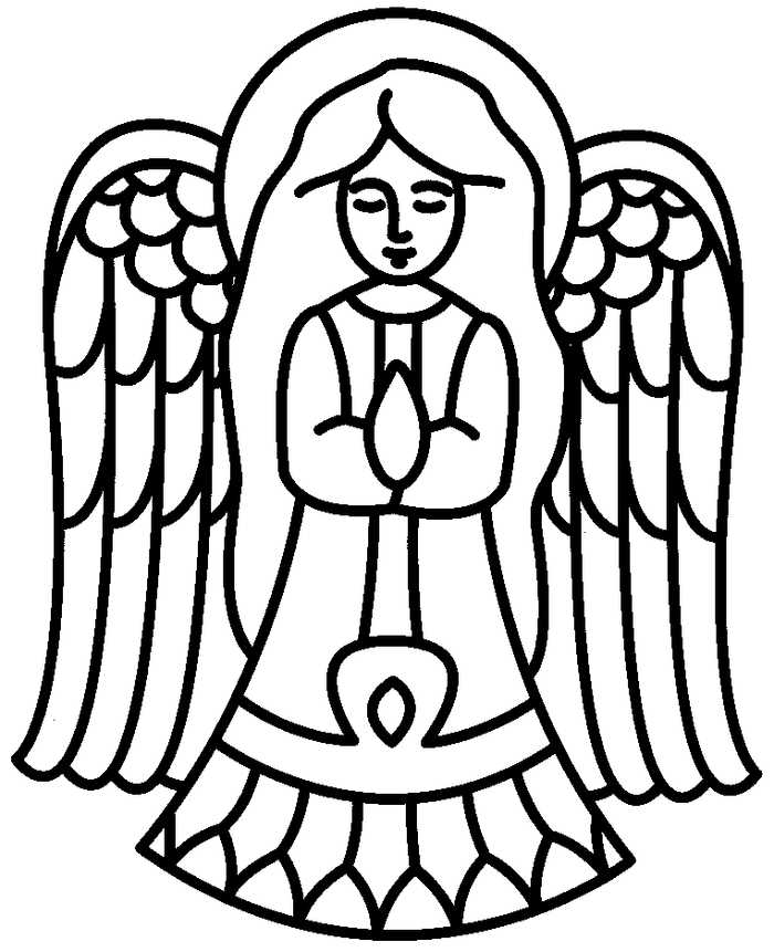 Angel Clipart To Color