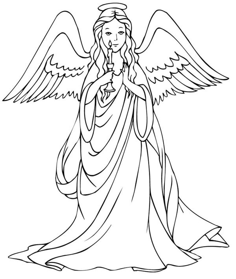 Angel Coloring Pages For Adults