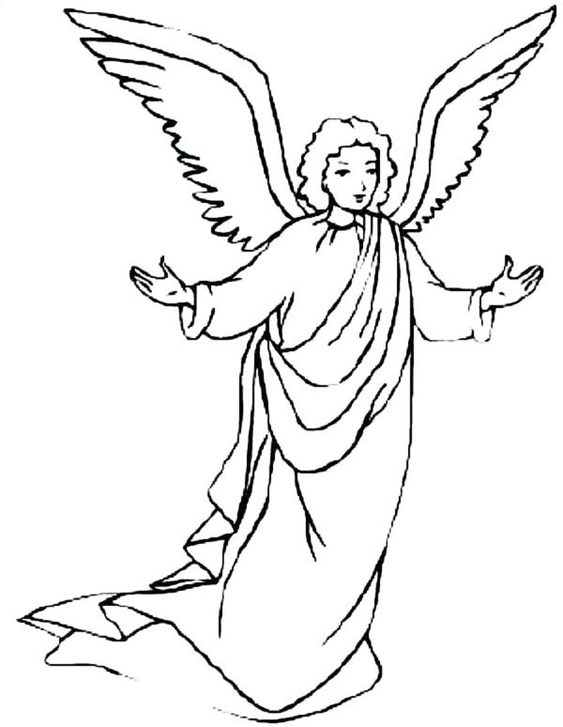 Angel Coloring Pages PDF - Coloringfolder.com