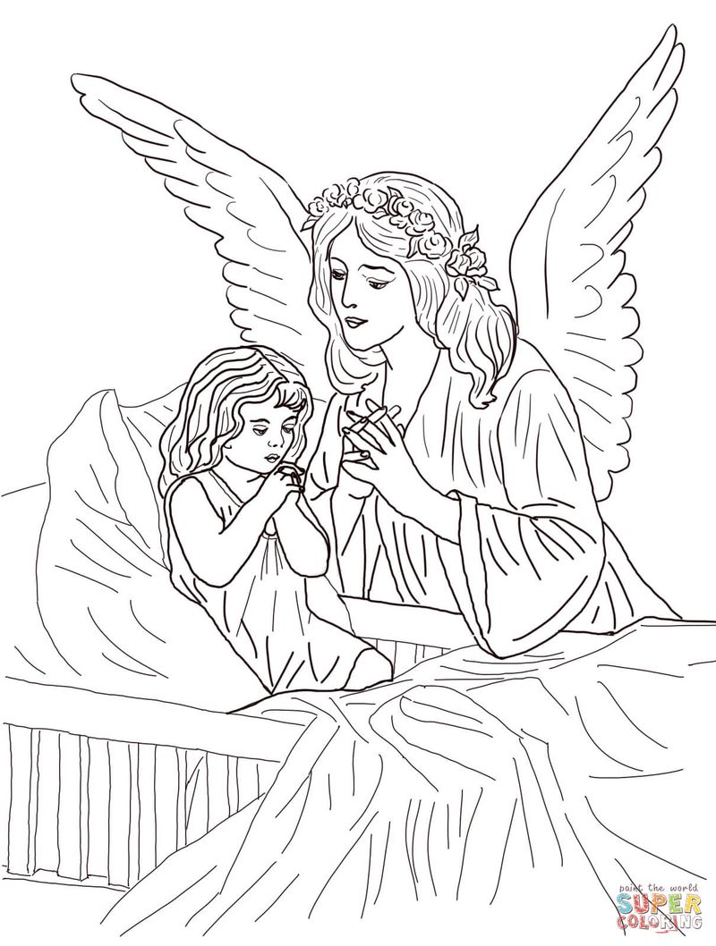 Angel Coloring Pages For Kids Printable