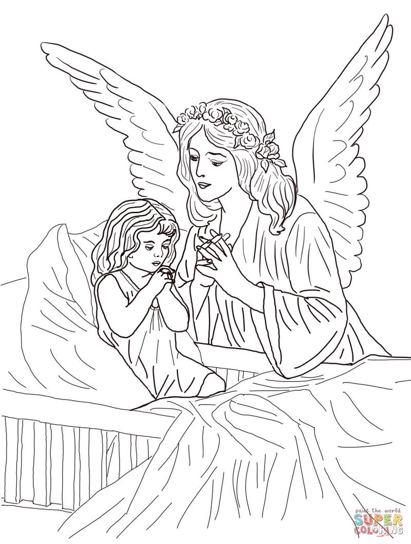 Angel Coloring Pages PDF - Coloringfolder.com