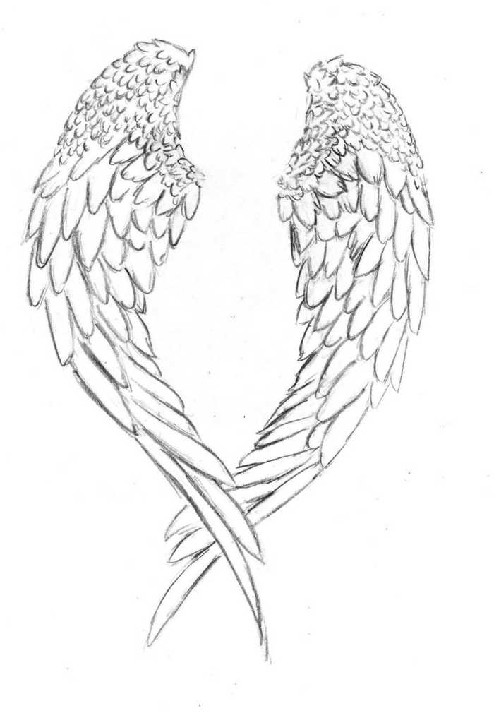Angel Wing Printable Drawing