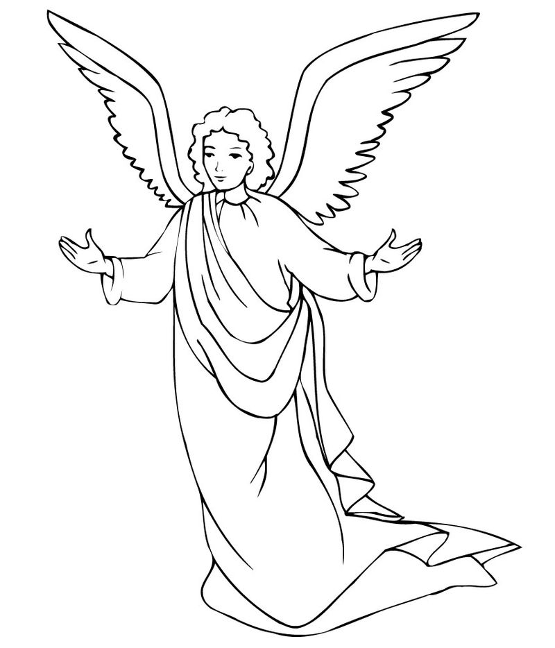 Angel Coloring Pages PDF - Coloringfolder.com