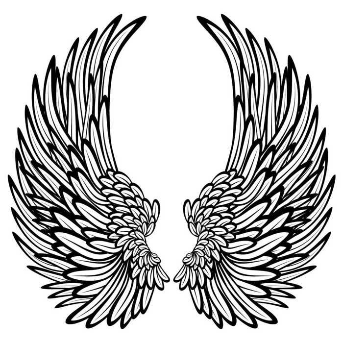 Angel Wings Printable For Coloring
