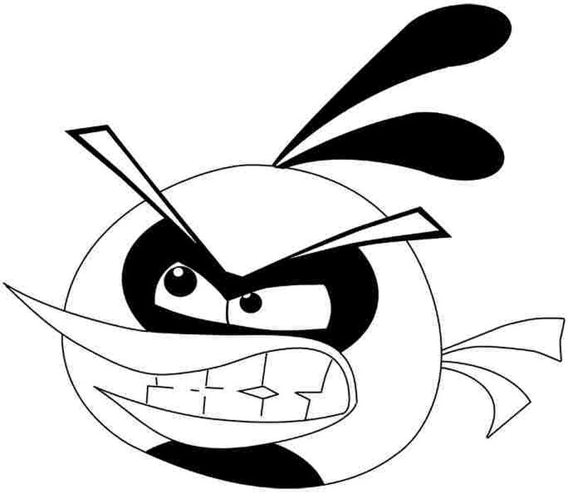 black bomb angry bird coloring page