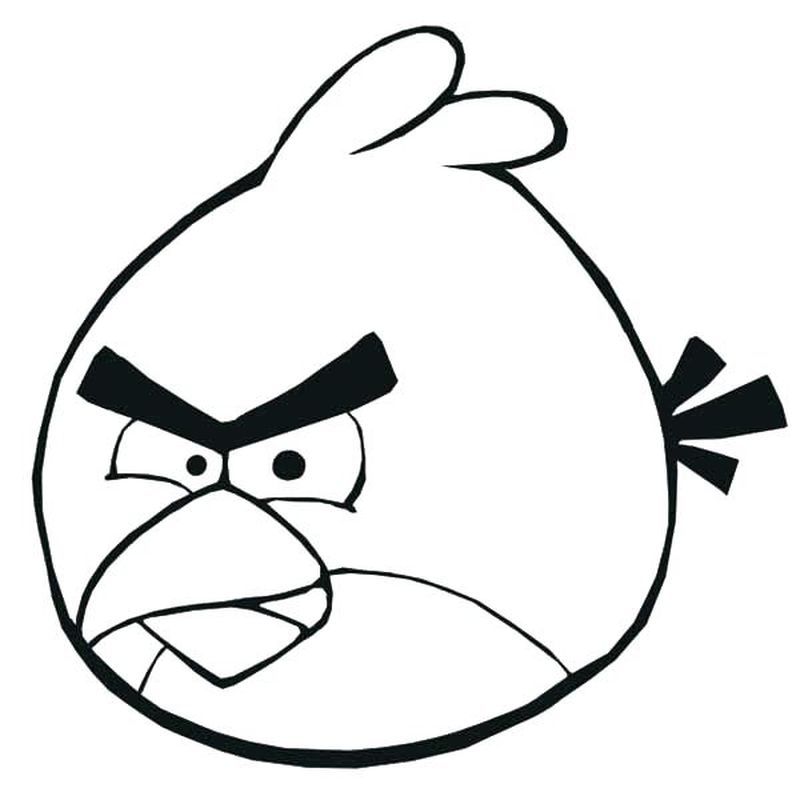 Angry Bird Bomb Coloring Page