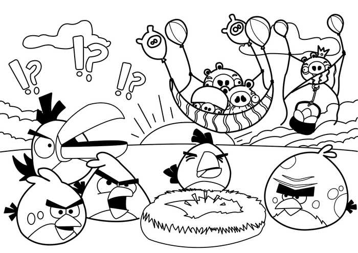 Angry Birds Coloring Pages PDF - Coloringfolder.com