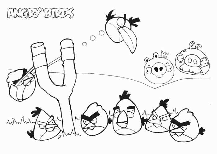 Angry Birds Coloring Pages