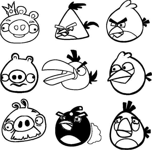 Angry Birds Coloring Printable