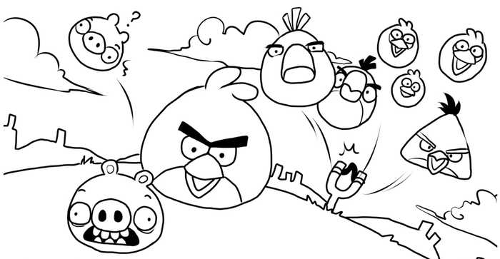 Angry Birds Coloring sheet