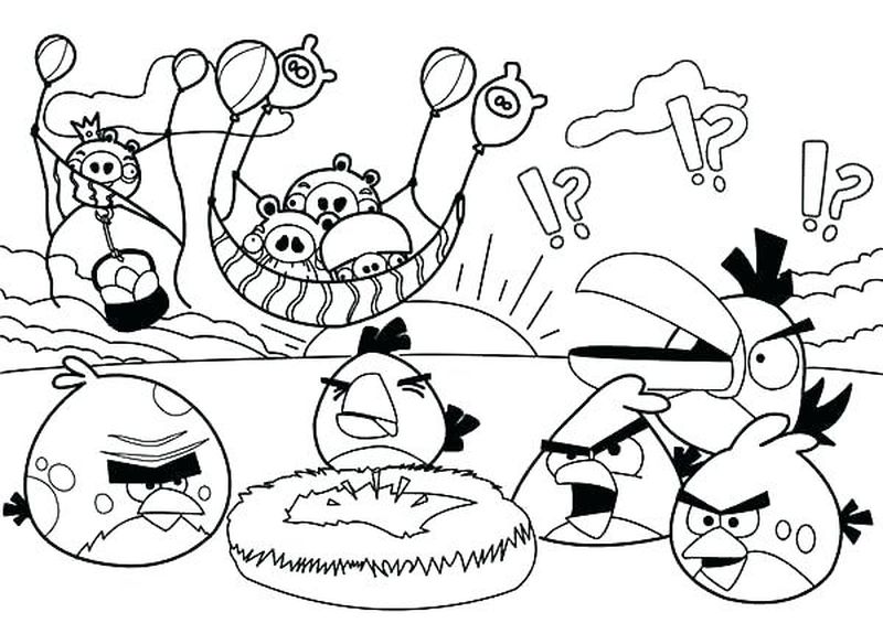 Angry Birds Free Coloring Pages