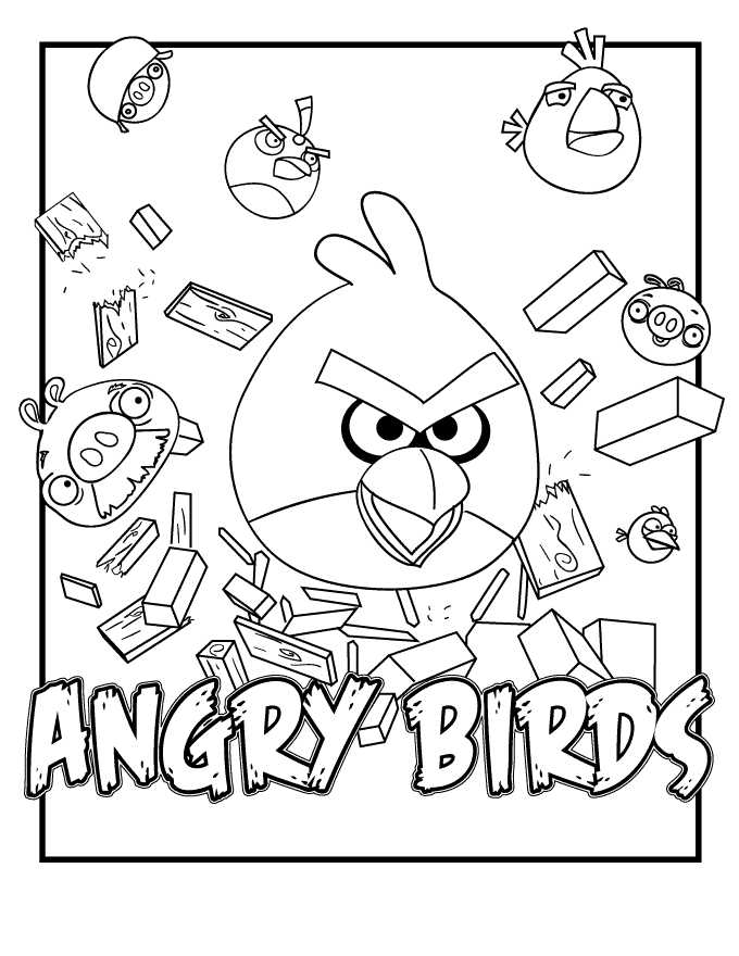 Angry Birds Pictures To Color