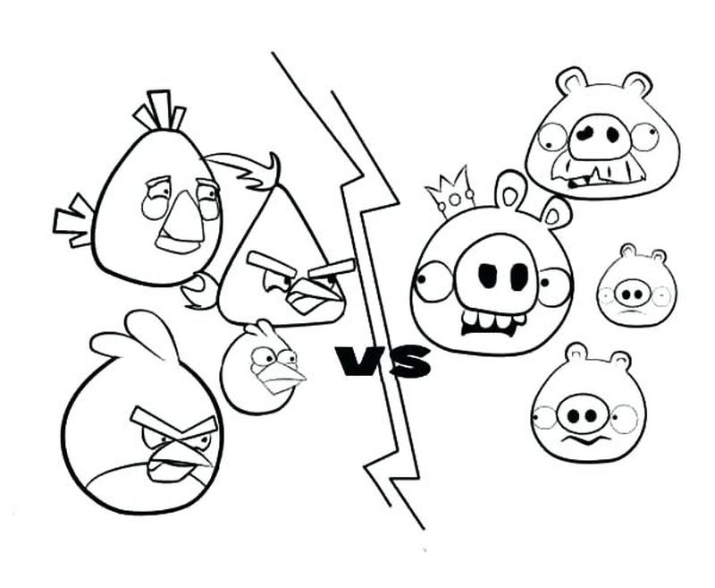 Angry Birds Season Coloring Pages
