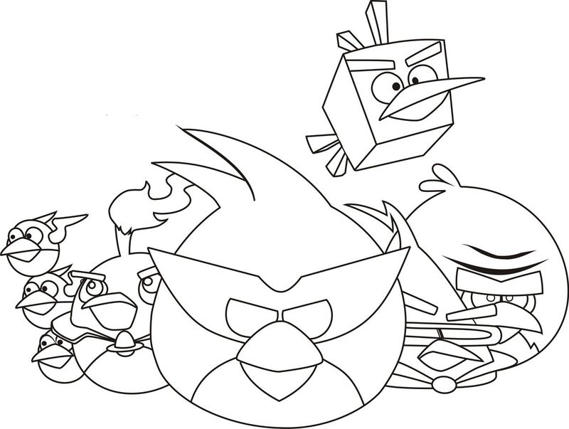 Angry Birds Space Coloring Pages Printable