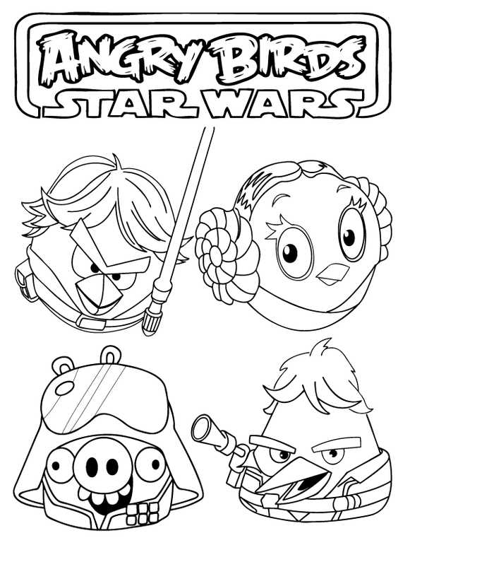Angry Birds Star Wars Characters Coloring