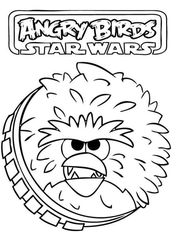 Angry Birds Star Wars Coloring Pages Chewbacca