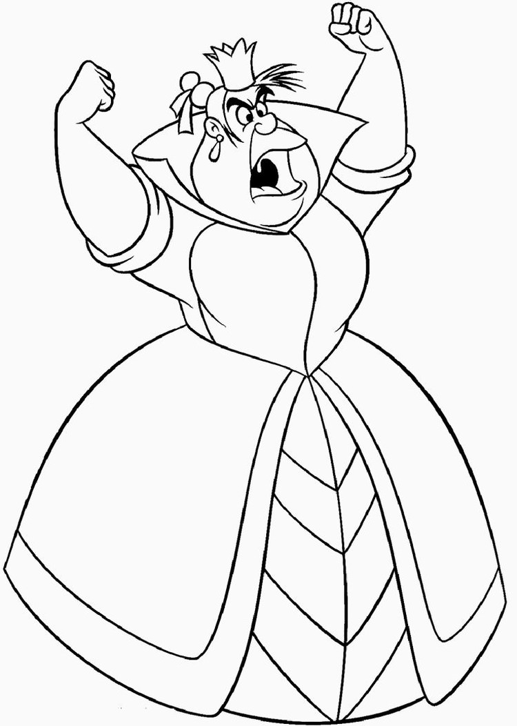 Angry Heart Queen Coloring Pages