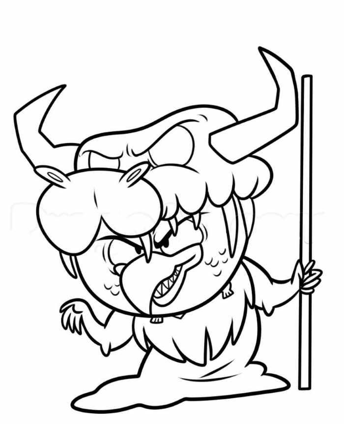 Angry Ludo Star Vs. The Forces Of Evil Coloring Page