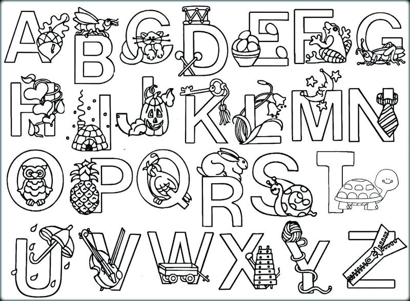 Animal Alphabet Coloring Pages Free