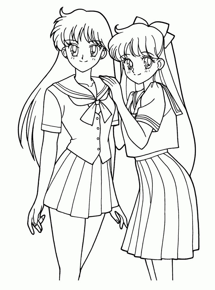 Anime Christmas Coloring Pages