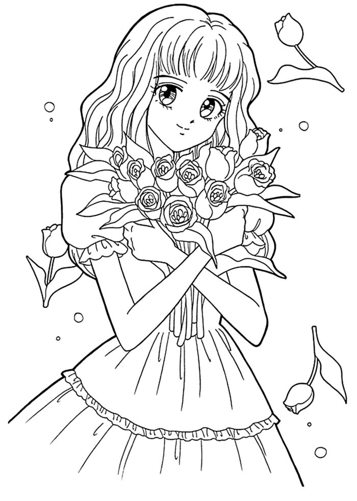 Anime Characters Coloring Pages  Coloring Home