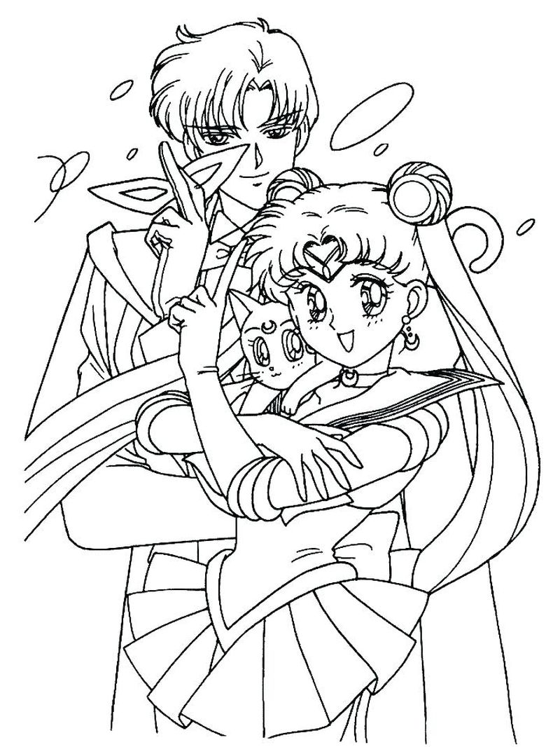 sailor moon and friends coloring pages