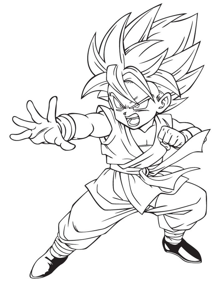 The Kindly Goku Coloring Pages PDF - Coloringfolder.com