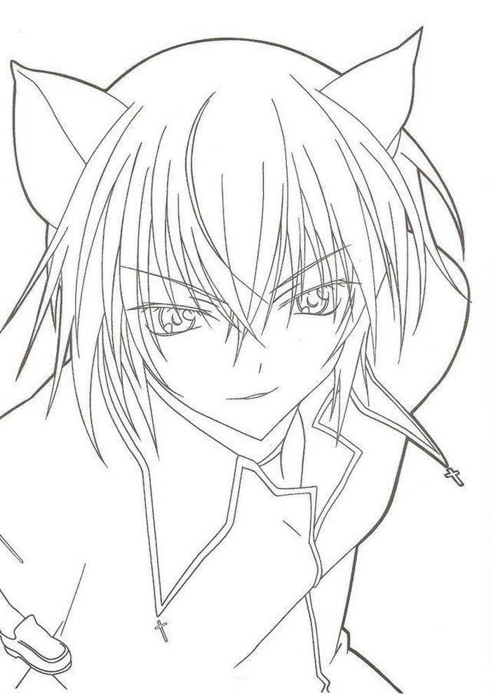 Anime Guy Coloring Pages