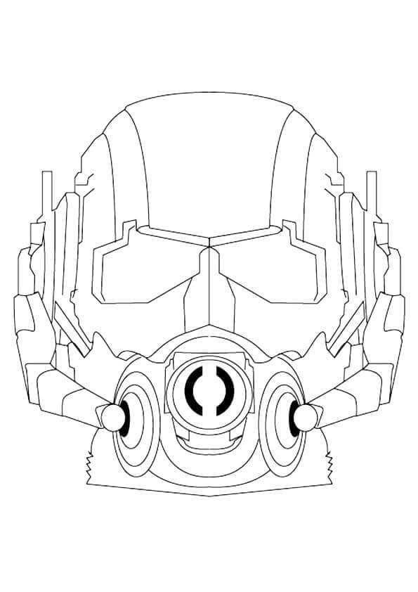 Ant Man Mask Coloring Page