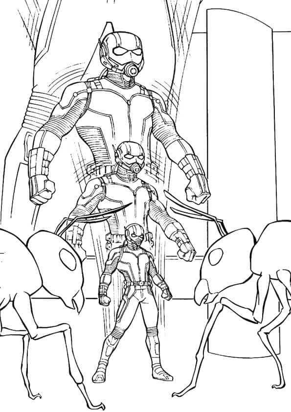 Ant Man Shrinking Coloring Page