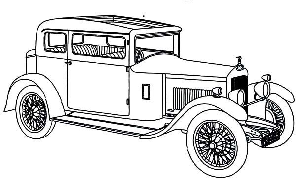 Antique Car Unique Design Coloring Pages