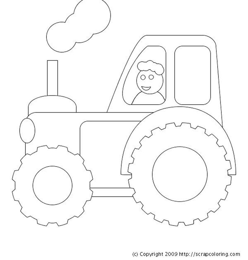 Antique Tractor Coloring Pages