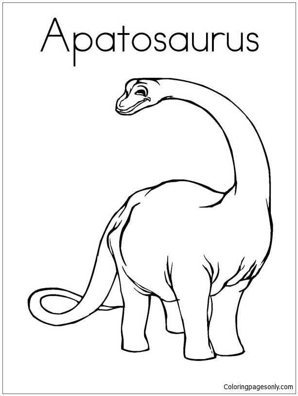 Apatosaurus Dinosaur Coloring Page