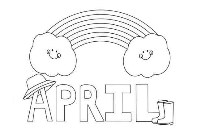 April Coloring Sheets For Toddlers