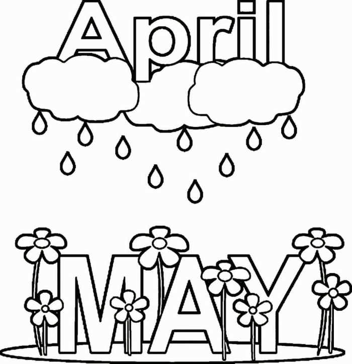 April Shower May Flowers Coloring Page