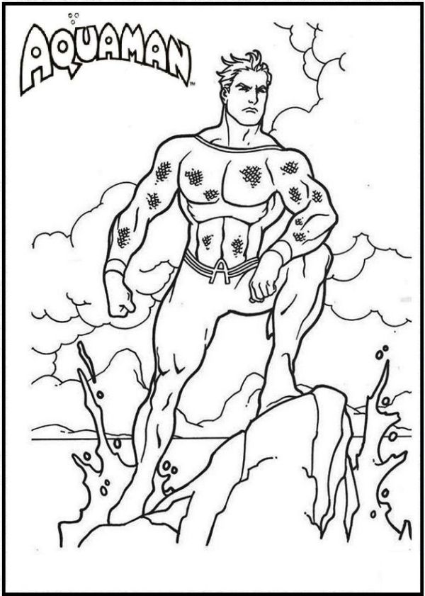 Aquaman comic books coloring page