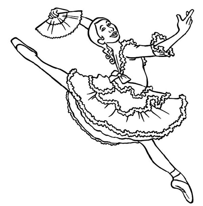 Arabesque Ballet Coloring Pages Free