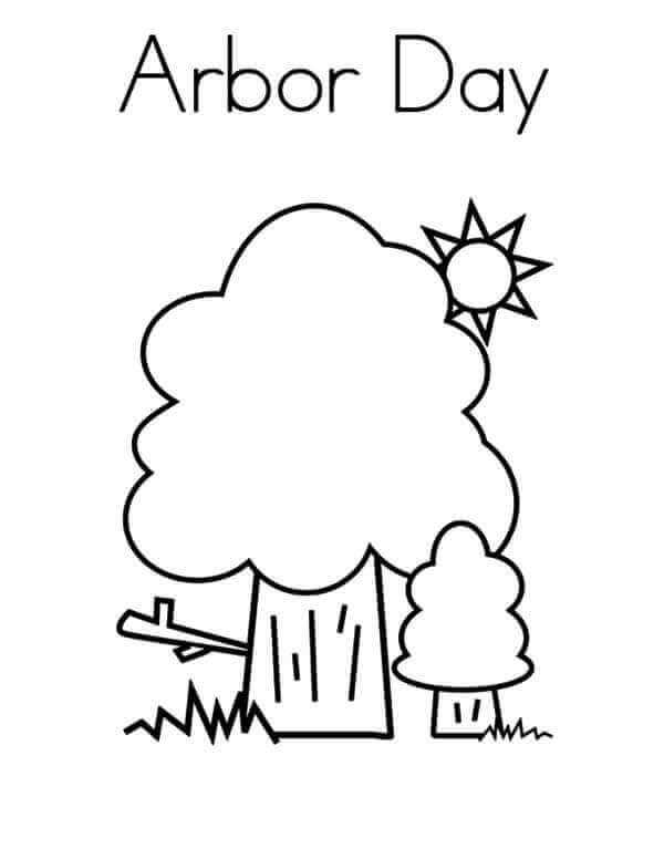 Arbor Day Coloring Pages For Preschoolers