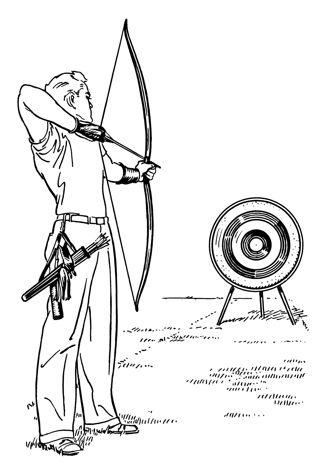 archery coloring pages free
