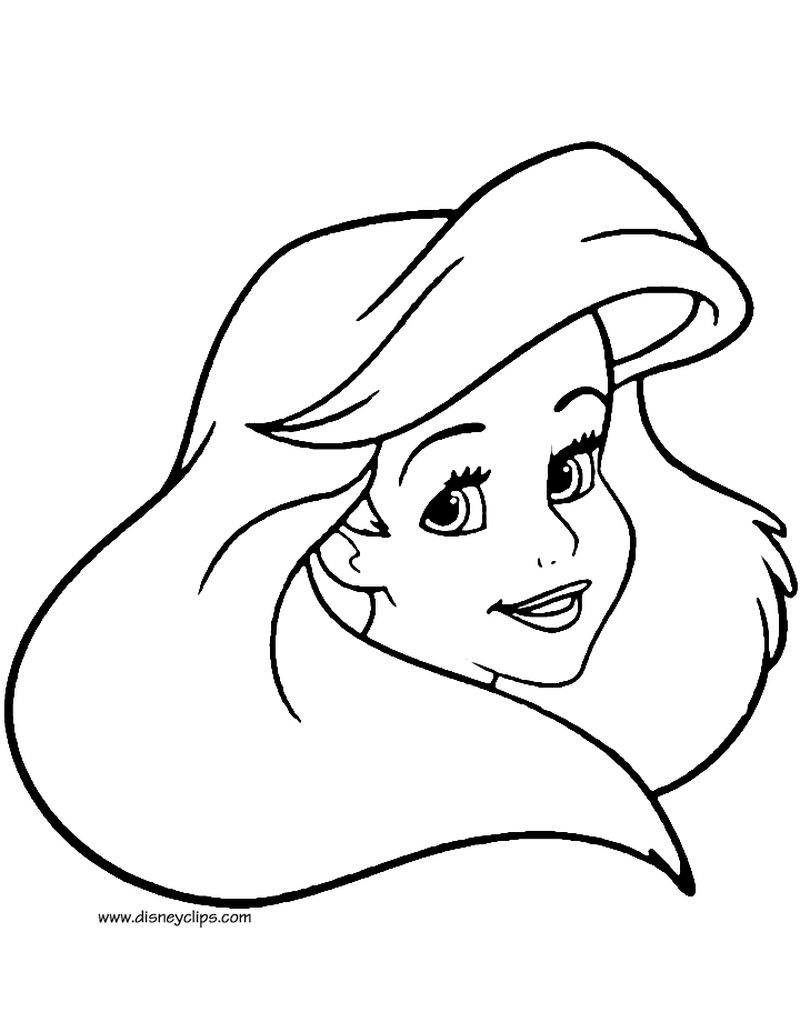 Ariel And Flounder Coloring Pages