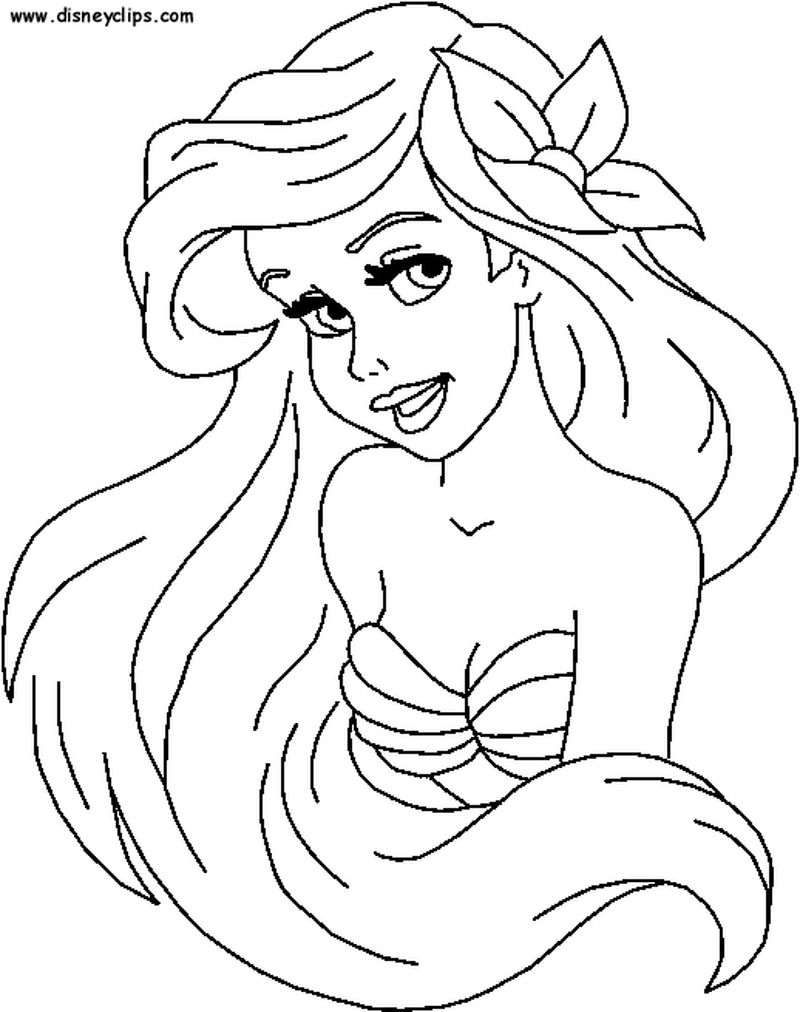 Ariel Christmas Coloring Pages