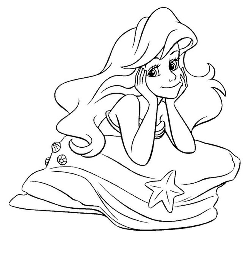 Ariel Coloring Page Printables