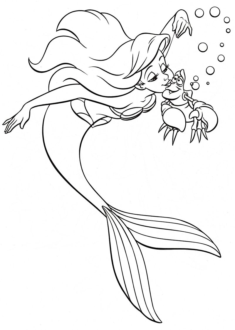 Ariel Coloring Pages Disney