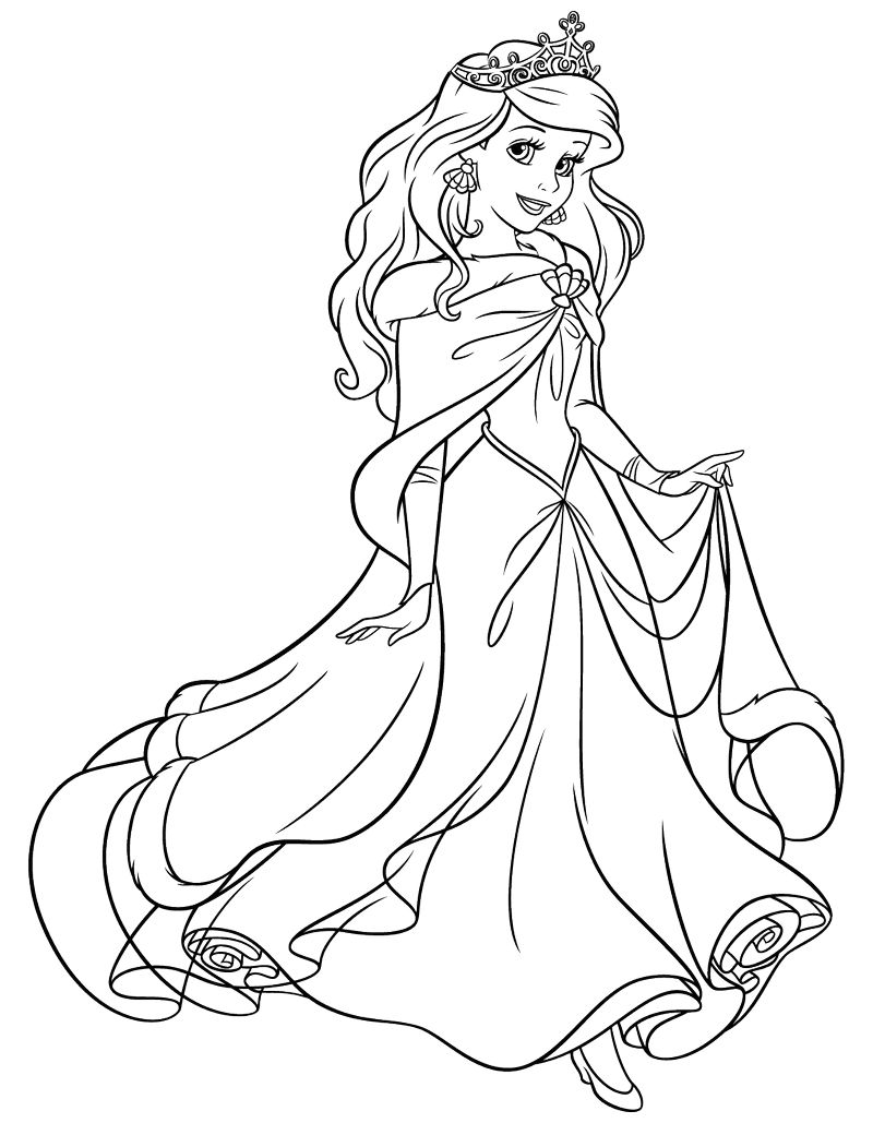 Ariel Mermaid Coloring Pages