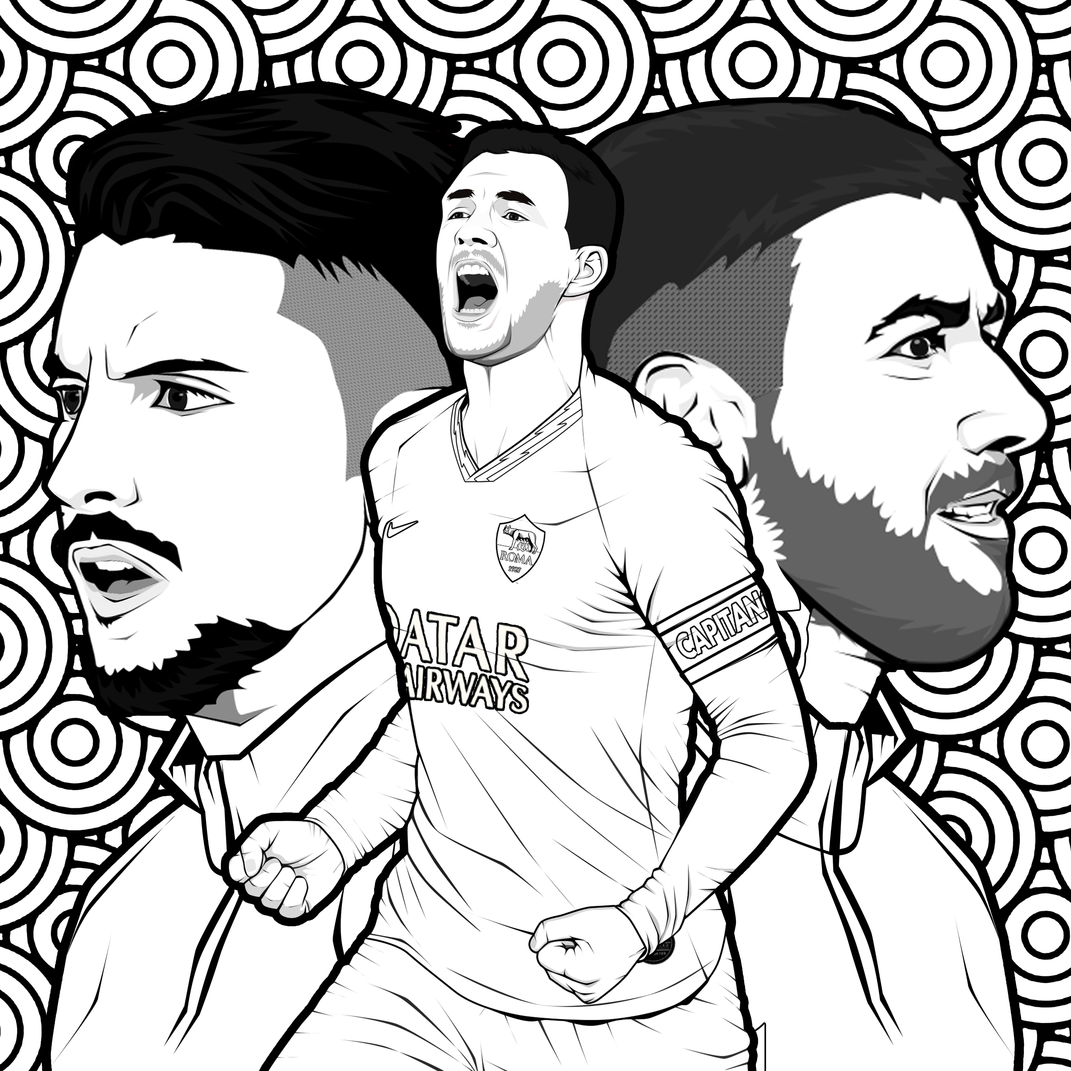 as roma player coloring pages
