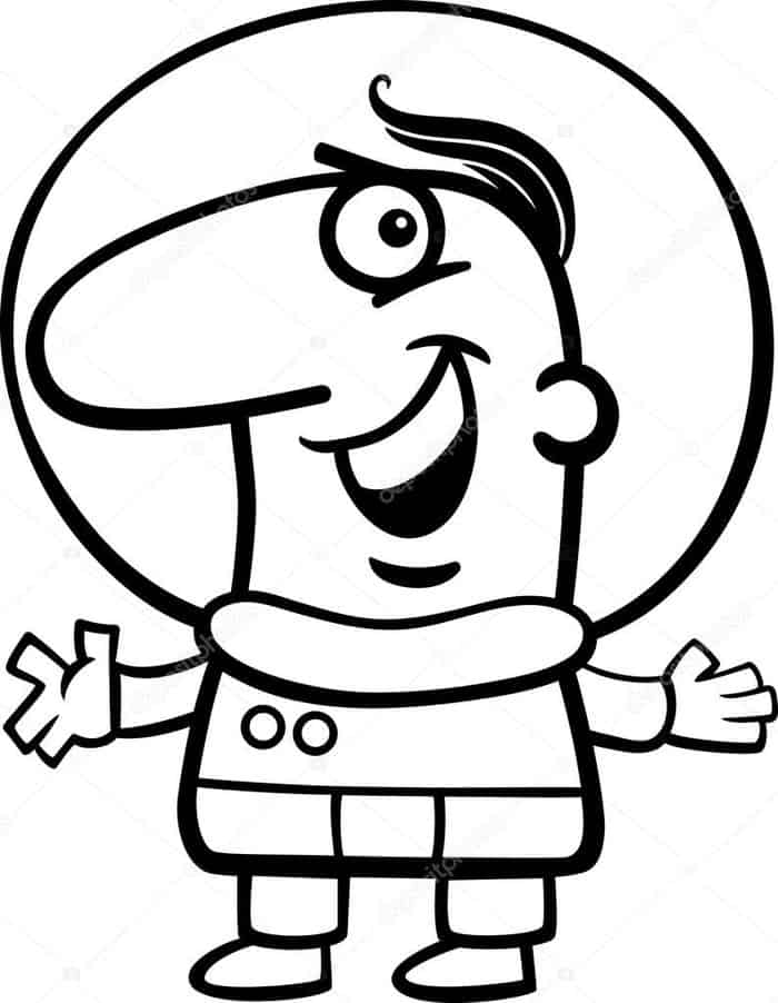 Astronaut Coloring Pages Animated Cartooon