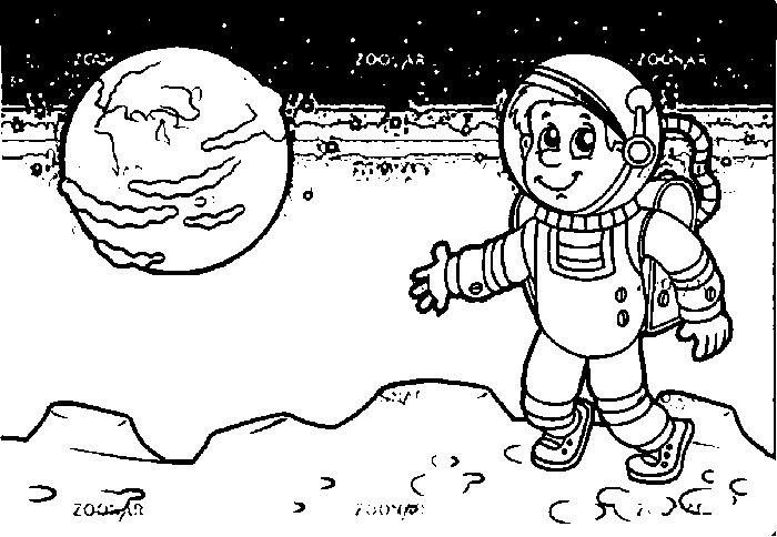 Astronaut Coloring Pages Free