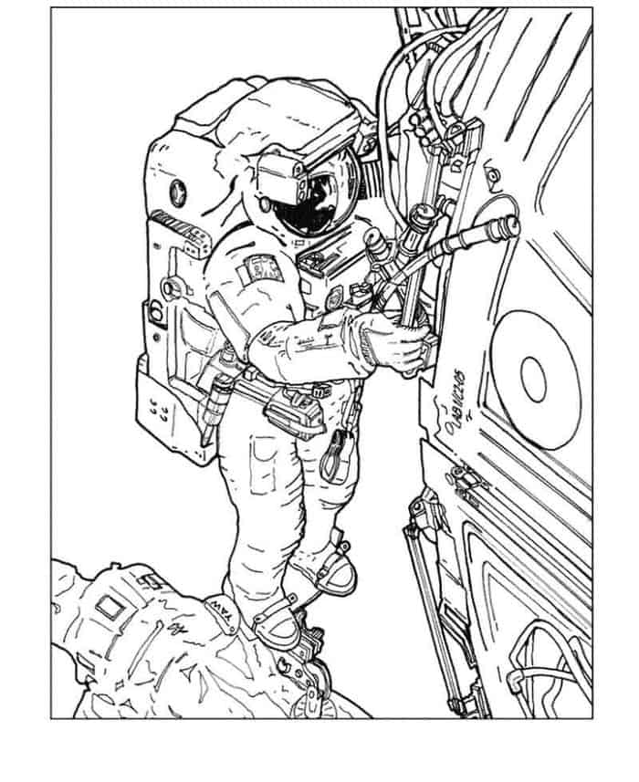 Astronaut Equipment Coloring Pages