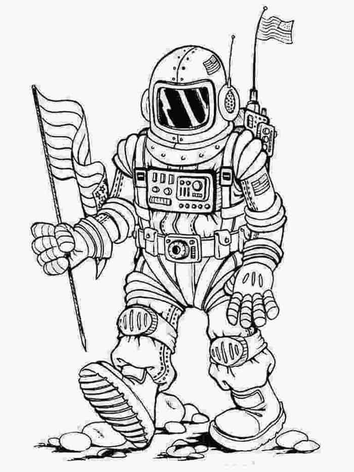 Astronaut Moon Coloring Pages