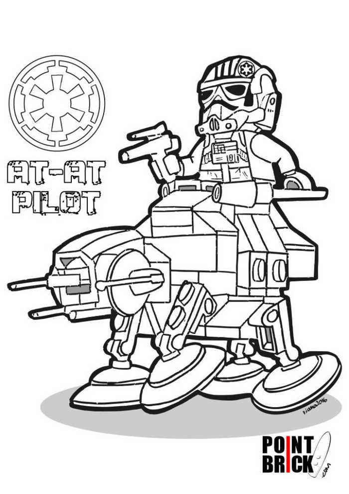 At At Lego Star Wars Coloring Pages